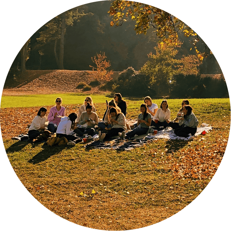 People gathering at an event
